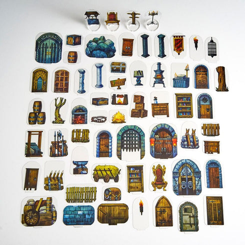 Arcknight Flat Plastic Miniatures - Fantasy Expansion Bundle + Hordes - 458 2D Minis